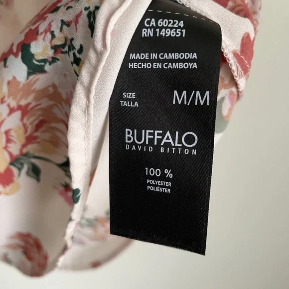 Buffalo David Bitton Pink Floral Blouse - Picture 4 of 5